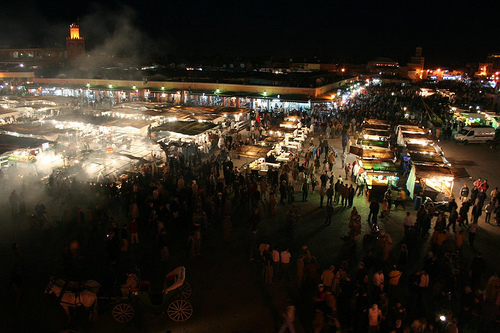 Praça Jemaa el Fna em Marraquexe