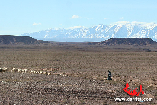 Photo of the view of the Atlas Mountains from Ouarzazate