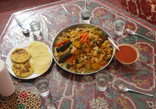 Culinária caseira marroquina, Receitas comida em Marrocos