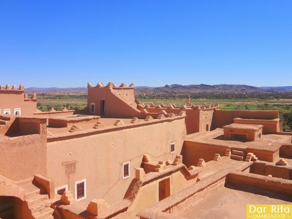 View of Ouarzazate river and traditional houses