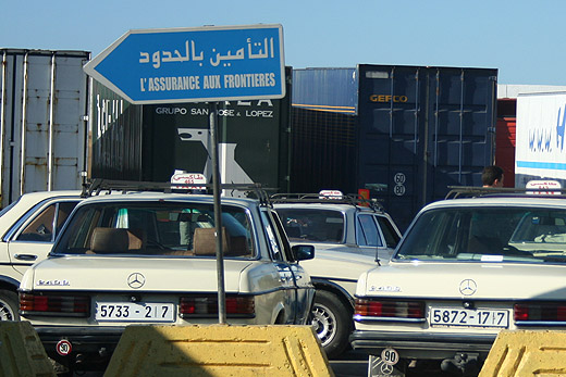 Guiar em Marrocos, Empresa de Seguros na fronteira Tangier, Marrocos