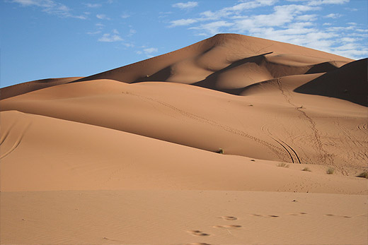 Dunas de Erg Chebbi no sudeste de Marrocos