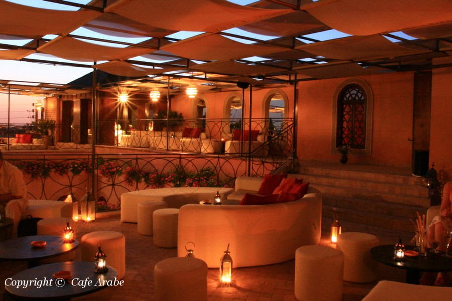 Restaurante Le Cafe Arabe em Marrakech, Marrocos