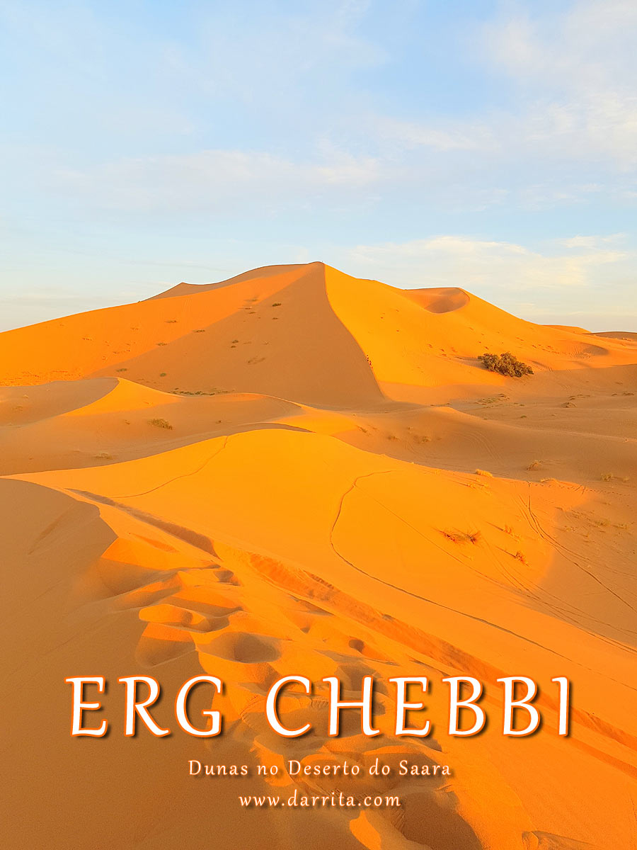 Dunas de Erg Chebbi, Deserto do Saara em Marrocos