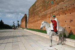 Guarda a cavalo em Rabat